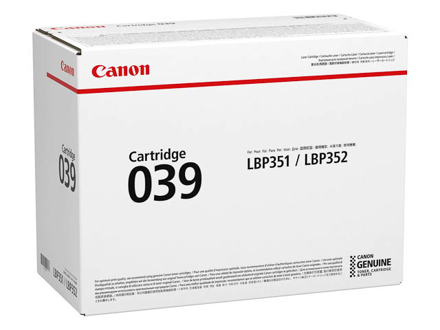 Toner original Canon 039BK noir - 11000 pages