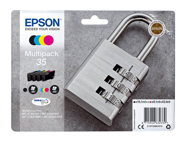 T3586 - EPSON Multipack 35 Encres DURABrite Ultra N, C, M, J 43,4ml - cartouche  (4) - Standard