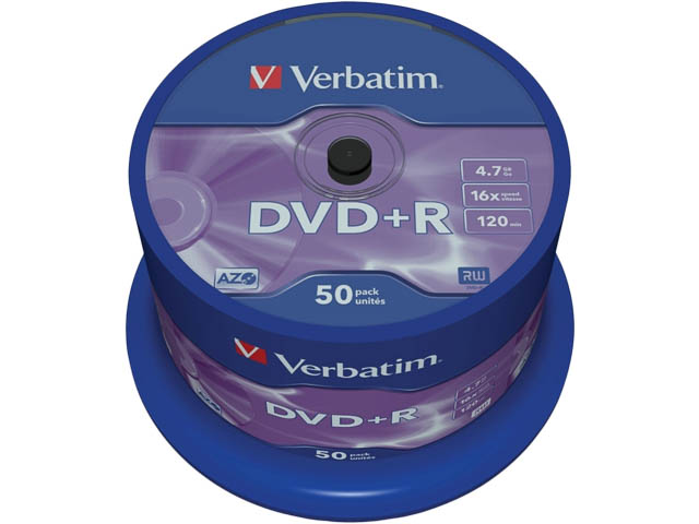 VERBATIM DVD+R 4.7GB 16x (50) SP