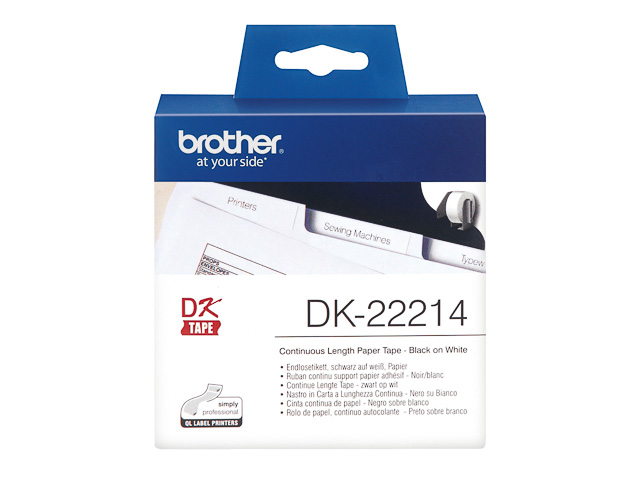 DK22214 BROTHER PT QL550 LABELS  - noir sur blanc