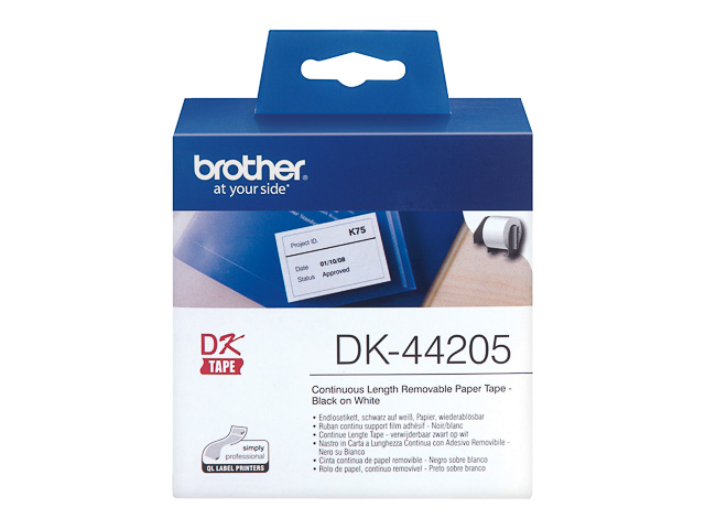 DK44205 BROTHER PT QL550 LABEL  - noir sur blanc