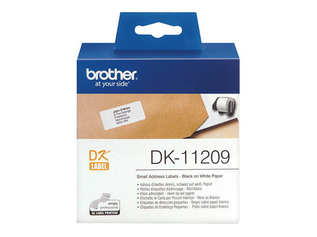 DK11209 BROTHER PT QL550 LABELS  - noir sur blanc