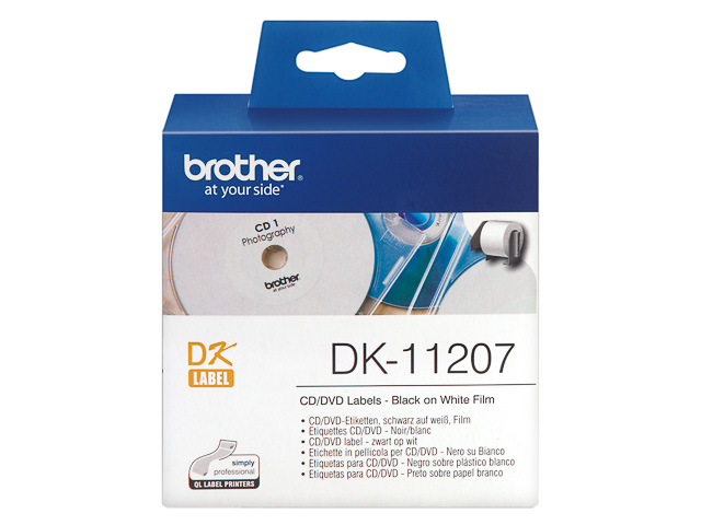 DK11207 BROTHER PT QL550 LABELS  - noir sur blanc