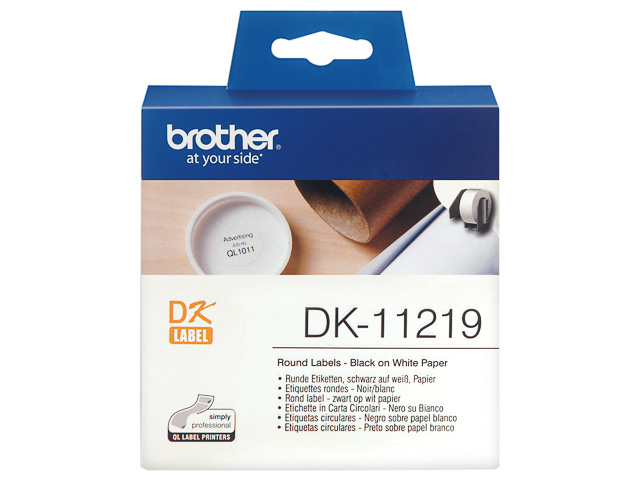 DK11219 BROTHER PT QL550 LABELS  - noir sur blanc