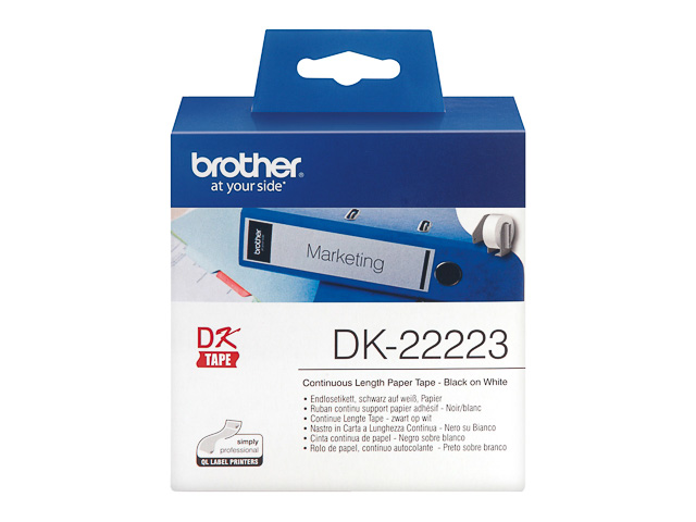 DK22223 BROTHER PT QL550 LABELS  - noir sur blanc