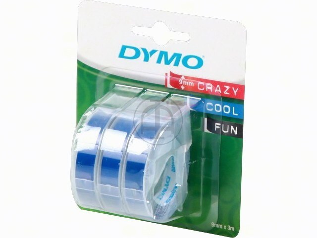 S0847740 DYMO 9mm EMBOSSING TAPE(3)bleue